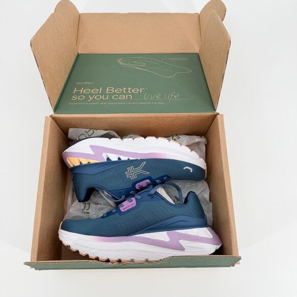 NIB KURU Triple Max Ion Women 7.5 M Plantar Fasciitis Relief Running Shoes Blue - Picture 7 of 9